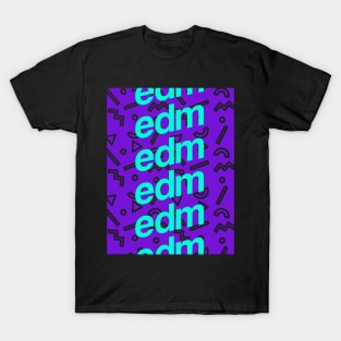 Retro 90s Vaporwave EDM Pattern T-Shirt